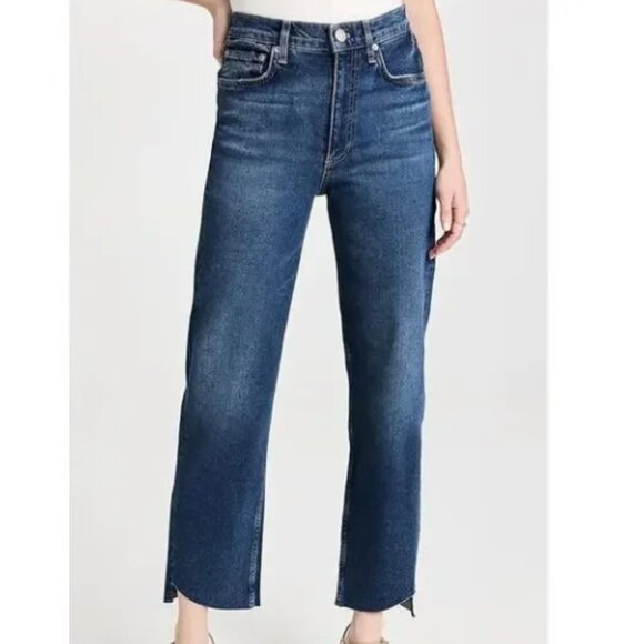 NWT Rag & Bone Harlow Mid Rise Straight Jeans 26 Marine - Picture 7 of 7